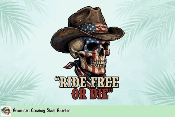American Cowboy Skull Graphic: The Bold Icon for Rebel Brands