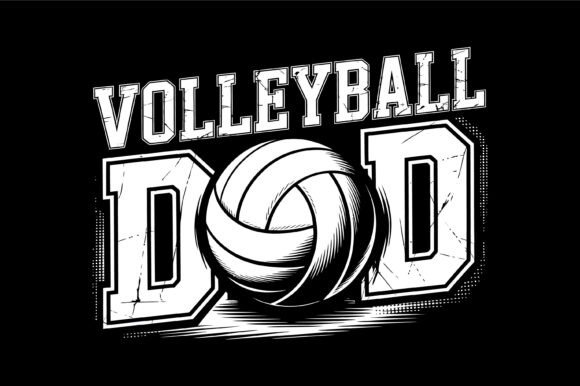 Bold Volleyball Dad Graphic Design: A Typeface for Team Spirit
