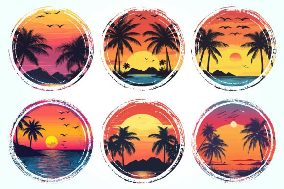 Capturing the Golden Hour: The Sunset Vector Graphic for T-Shirt Design