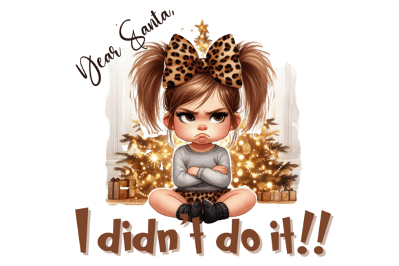 Dear Santa, I Didn't Do It!! Cute Holiday Graphic for Festive Sass