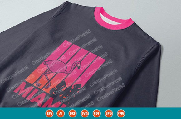 Miami Summer Concept: Vibrant Vector Graphics for Design