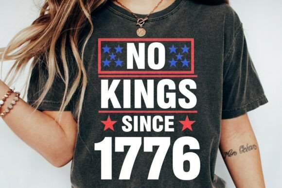 No Kings Since 1776: A Graphic Text PNG for Bold Statements