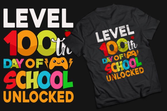 Unlocking Fun: The 100th Days of School Graphic T-Shirt Design